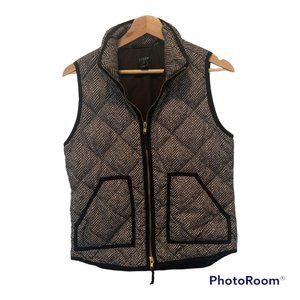 J.Crew Herringbone Quilted Puffer Women’s Vest in XS with Pockets